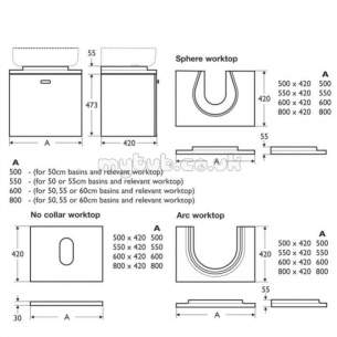 Ideal Standard Concept Furniture -  Ideal Standard Concept E6447uj W/h 500 S/a Unit Wnut/wh