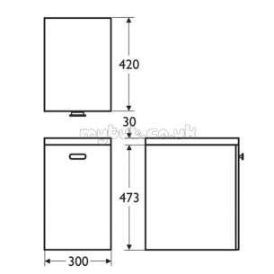 Ideal Standard Concept Furniture -  Ideal Standard Concept E6451uj W/h 300 Storage Wnut/wh