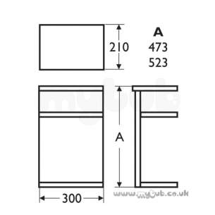 Ideal Standard Concept Furniture -  Ideal Standard Concept E6467wg 300 Cube Link Unit Gl Wh