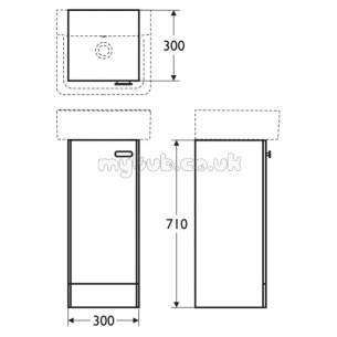 Ideal Standard Concept Furniture -  Ideal Standard Concept E6443so Ped 300 Basin Unit A Oak