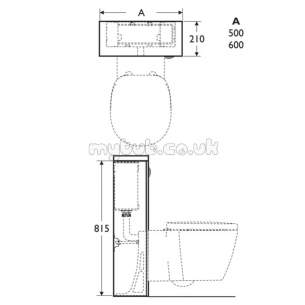 Ideal Standard Concept Furniture -  Ideal Standard Concept E6453uh Base 500 Wc Unit Oak/wh