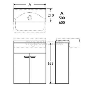 Ideal Standard Concept Furniture -  Ideal Standard Concept E6460wg W/h 600 Basin Gl Wh