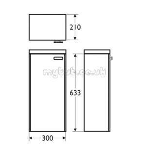 Ideal Standard Concept Furniture -  Ideal Standard Concept E6462wg W/h 300 Storage Gl Wh