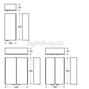Ideal Standard Concept Furniture -  Ideal Standard Concept E6468u Wall 600 Unit Oak/wh