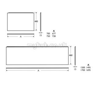 Ideal Standard Concept Furniture -  Ideal Standard Concept E7379so 1500mm Frnt Panel A.oak