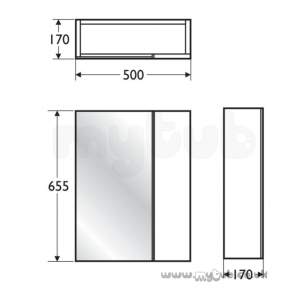 Ideal Standard Create Furniture -  Ideal Standard Create E3314 Cabinet And Mirror Oak E3314ga