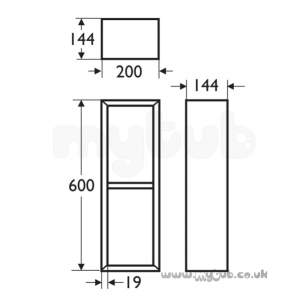 Ideal Standard Washpoint Furniture -  Ideal Standard Washpoint R5885 Double Open Box Beech
