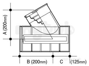 Osma Below Ground Drainage -  160d215 Osma 160 D/socket M/junction-45