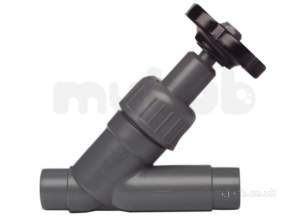 Georg Fischer Upvc Fittings and Valves Metric -  Georg Fischer Upvc Angle Seat Valve 300 Pe 63 161300550