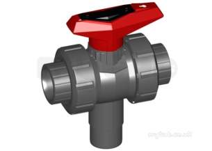 Georg Fischer Upvc Valves and Spares -  Georg Fischer Upvc Typ 543 L Port B/vlv Epdm 1.1/4