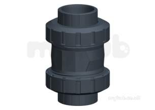 Georg Fischer Upvc Fittings and Valves Metric -  Georg Fischer Upvc Ball Check Valve 562 Epdm Z 16 161562001