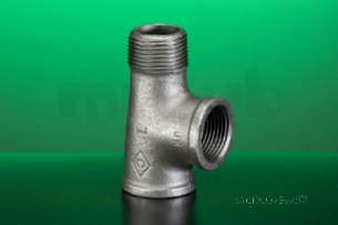 Crane Galvanised Malleable Small -  Crane Galvanised Malleable M And F Sq Tee-163g 1/2 0cc01959h