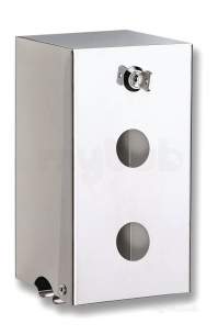 Delabie Dispensers -  Delabie Toilet Paper Dispenser 2 Rolls Polished Stainless Steel