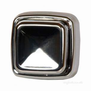 Ball Float Valves -  Chrome Replacement Square Button For Flapper Flush Valve Front-mounted