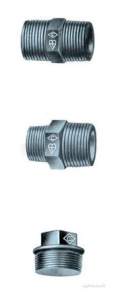 Georg Fischer Galvanised Malleable Large -  Gf-245 Red.hex Nipple-galv 2 X 1 1/4