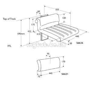 Armitage Grips Levers and Wastes -  Armitage Shanks S6630ac Multi System Shower Chair