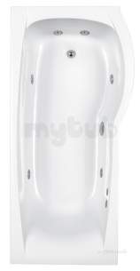 Eastbrook Baths -  Eastbrook Delta 1700 Right Hand 5mm C-lenda Whirlpool Sy1