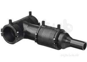 Georg Fischer Black Electrofusion Pe Fittings -  Georg Fischer Ef 90d Eq Tee Kit Pe100 Sdr11 125-110 193280965