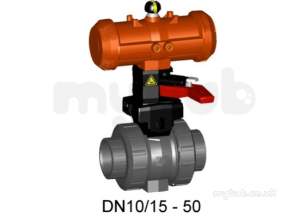 Georg Fischer Actuated Valves -  Georg Fischer Upvc Pneu Ball Valve 230 Epdm Fc 1.1/2