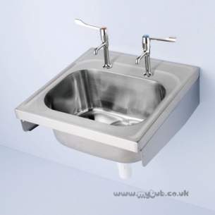 Armitage Shanks Commercial Sanitaryware -  Armitage Shanks Doon S5861 600x600mm No Tap Holes 1.0b Sink Ss