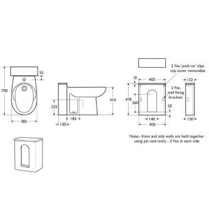 Armitage Grips Levers and Wastes -  Armitage Shanks Profile S5379 Bidet Spacer Unit Only Sc