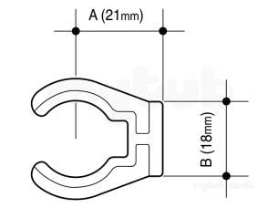 Osma Above Ground Drainage -  1c082w White Osma Clearbore 3/4 Clip