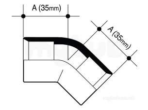 Osma Above Ground Drainage -  1c163w White Osma L-flow Elbow 1c163 W