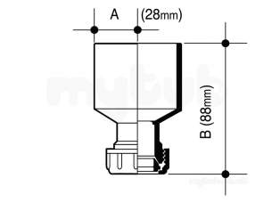 Osma Above Ground Drainage -  Osma 1o149w White 19mm Tundish 1o149 W