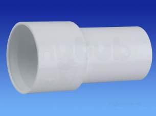 Osma Above Ground Drainage -  1o158w White 19mm Straight Adaptor