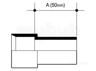 Osma Above Ground Drainage -  1o158w White 19mm Straight Adaptor