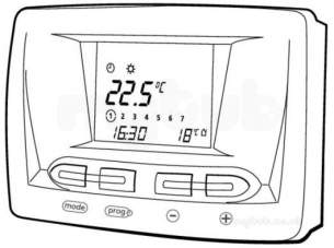 Glow Worm Domestic Gas Boilers -  Glow-worm 20035404 White Climapro1 Programmable Room Thermostat
