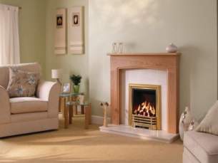 Be Modern Fire Surrounds -  42 Inch Tudor Mantel Natural Oak