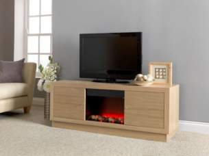 Katell Electric Suites -  Katell Media Unit 2kw Elec Fire Nat Oak