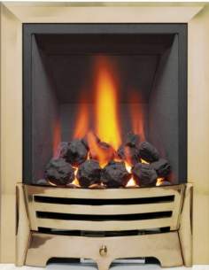 Be Modern Gas Fires -  Be Modern Mayfair Gas Fire 120mm Coal Brass