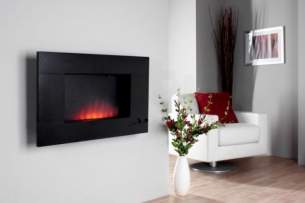 Be Modern Fires Gas and Electric -  Bm Dante Wall Mount Fire-black Granite