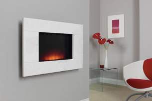 Be Modern Fires Gas and Electric -  Bm Dante Wall Mount Fire-natural White