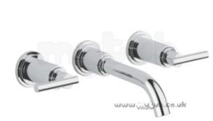 Grohe Tec Brassware -  Grohe Grohe Atrio 3-hole W/mntd Basin Mixer Cp 20019000