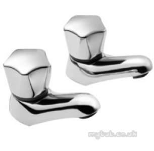 Pegler Contract Brassware -  Danum 153 3/4 Inch Dcd Bath Taps Pair Cp