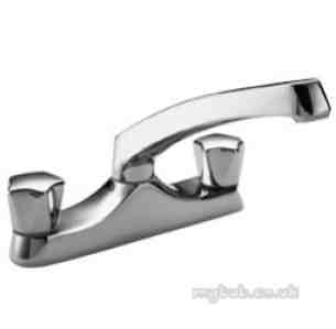 Pegler Contract Brassware -  Danum Plus 5521cp D/flow Deck Sink Mixer Cp