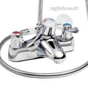 Pegler Contract Brassware -  Danum Thermo Bath Mixer C/w Levers Cp