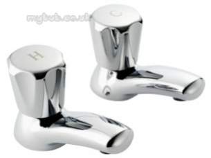 Pegler Contract Brassware -  Polo 1/2 Inch Basin Pillar Taps 434904