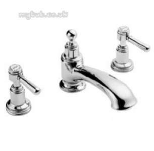 Pegler Luxury Bathroom Brassware -  Riveau 7566 3 Tap Hole Basin Mixer Cp