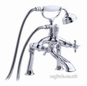 Pegler Luxury Bathroom Brassware -  Riveau 7550 Bath/shower Mix Flexi Hose Cp