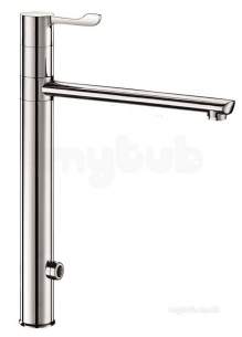 Delabie Brassware -  Delabie Elect Mixer 230v High Swivel Spout H305 L250 Lever L100