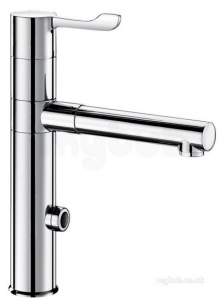 Delabie Brassware -  Delabie Elect Tap H160 With Swivel Spout Plus 2 Bioclip St Steel Spouts