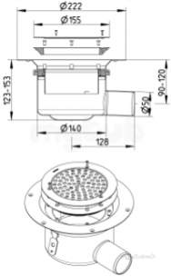Blucher Drainage -  Blucher Adjstable Drain Flex Sheet Floor 210.300.050