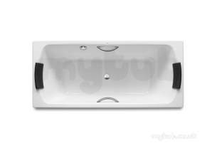 Roca Acrylic Baths -  Lun Plus No Tap Holes 1700x750 Bath Plus Grps A/s Wh