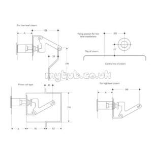 Armitage Shanks Commercial Brassware -  Armitage Shanks Finger S4457 Push Button Cp