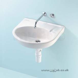 Armitage Shanks Commercial Sanitaryware -  Armitage Shanks Portman S2236 500mm No Tap Holes Basin Ex O/f And Chn Wh