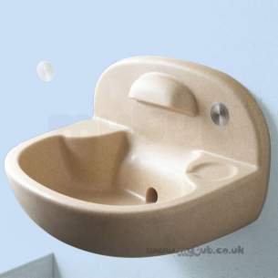 Armitage Shanks Commercial Sanitaryware -  Armitage Shanks Sentry Basin 47x32 Dune Pneu Single Olet S2126cn